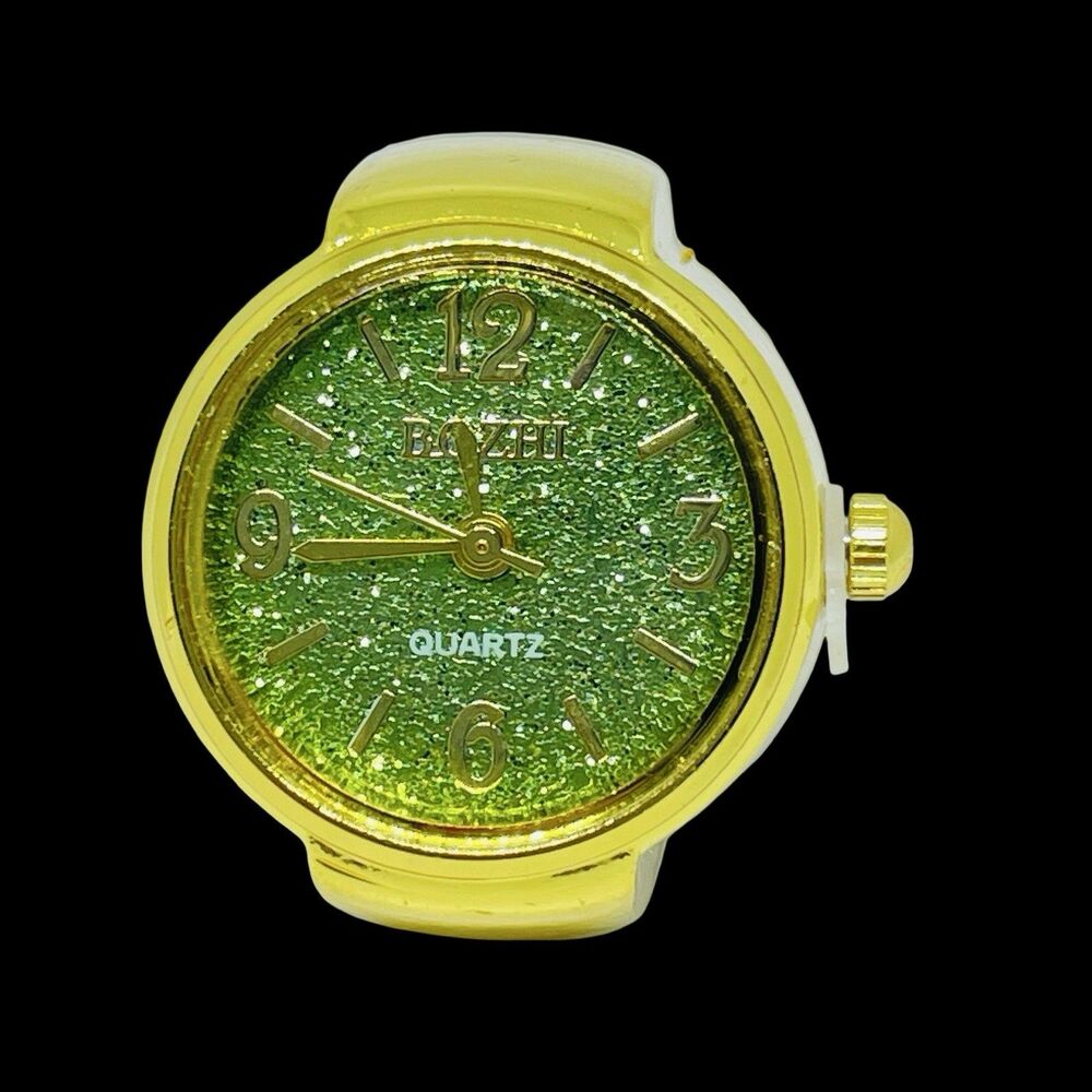 BOZHI Ring Watch Gold Design With Crystals New